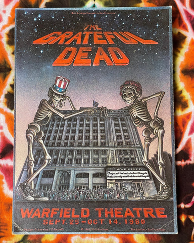 Original Vintage Grateful Dead 1980 Warfield Theatre Handbill / Mini Poster!